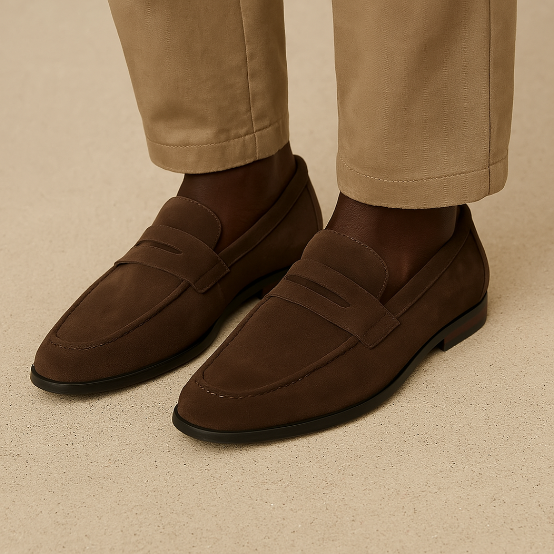 Elegante Mænds Loafers i Ruskind