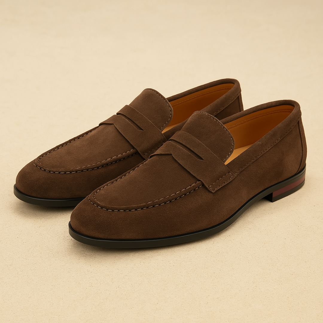 Elegante Mænds Loafers i Ruskind