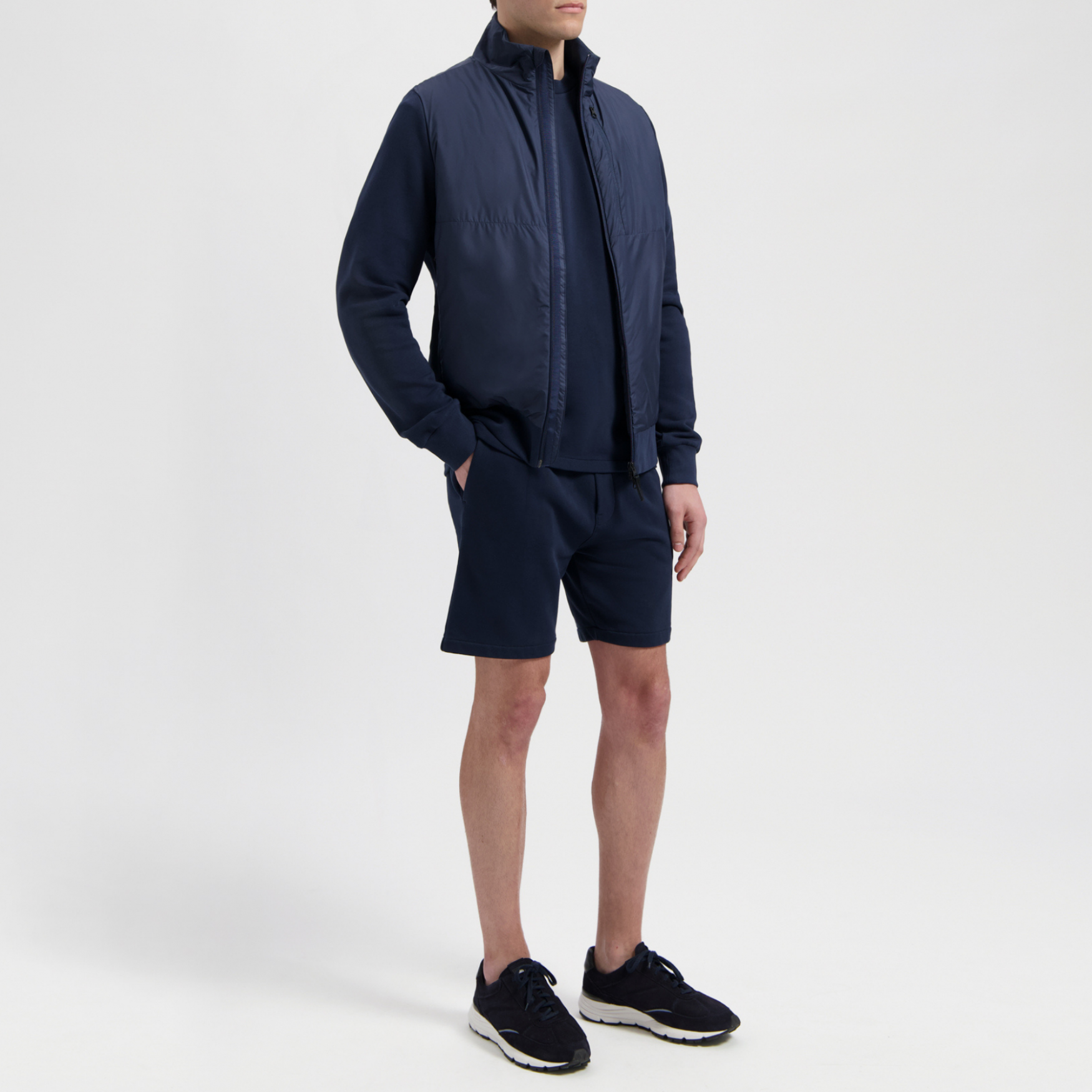 Marineblå Sommer Shorts – Plisseret Talje