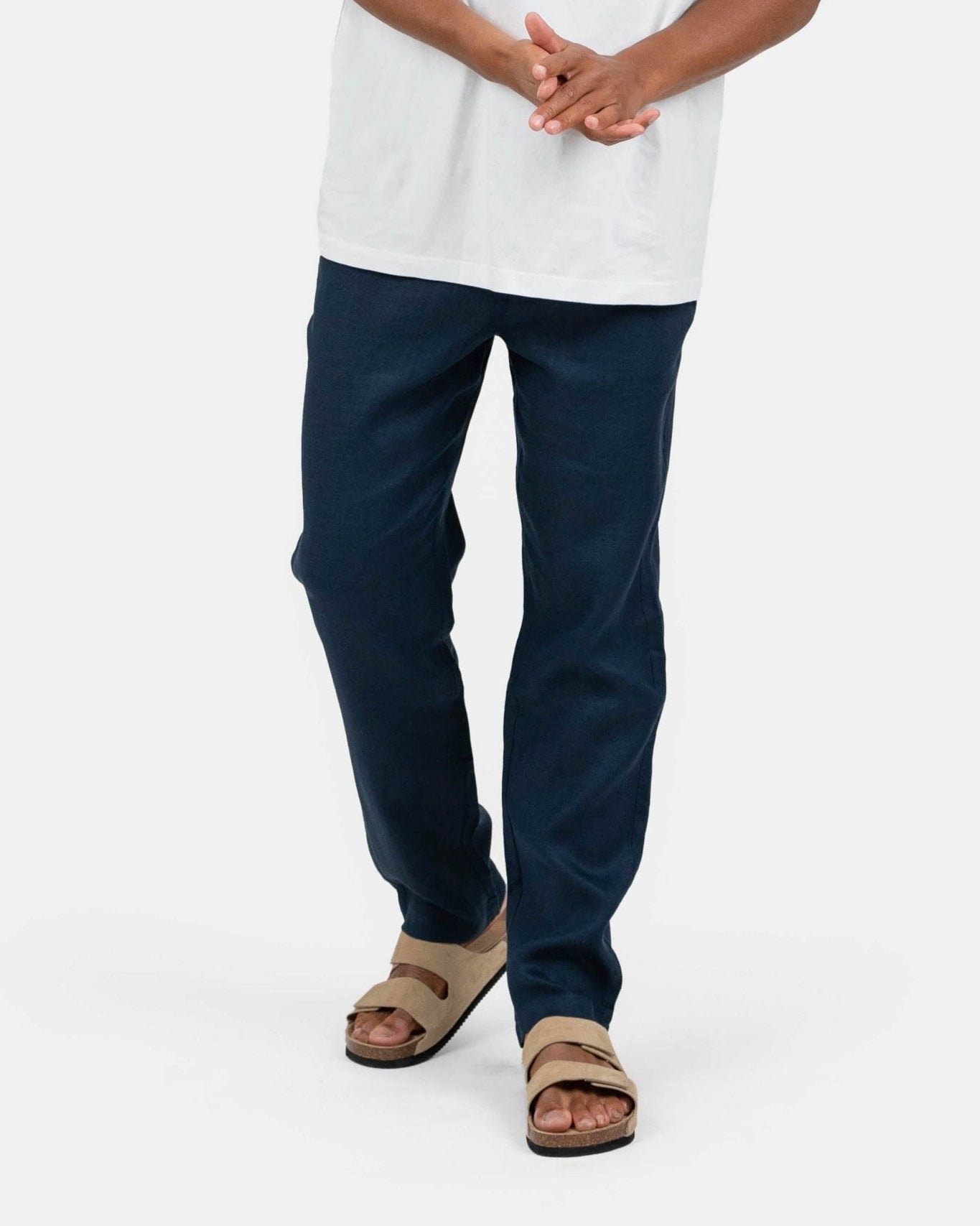 Johan Elegant Marineblå Sommerbukser