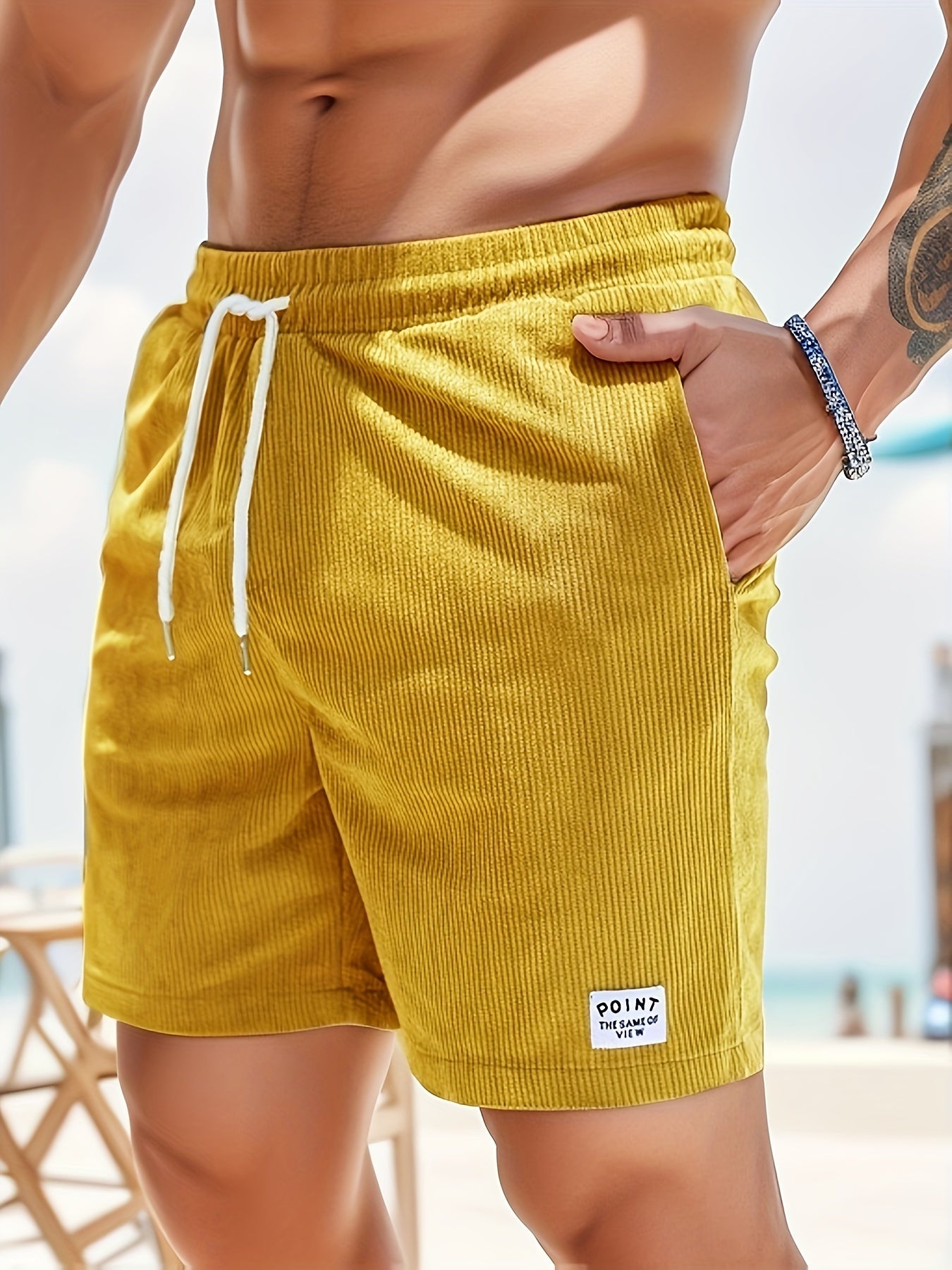 Variant image for Arnold Stribede Herre Strandshorts - Komfortable Sommer Shorts-5