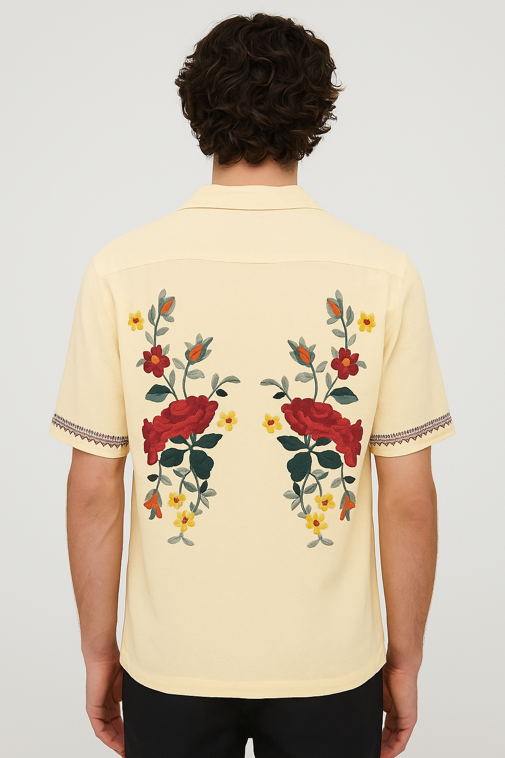 Victor – Sommerbluse Med Borduurbloemen