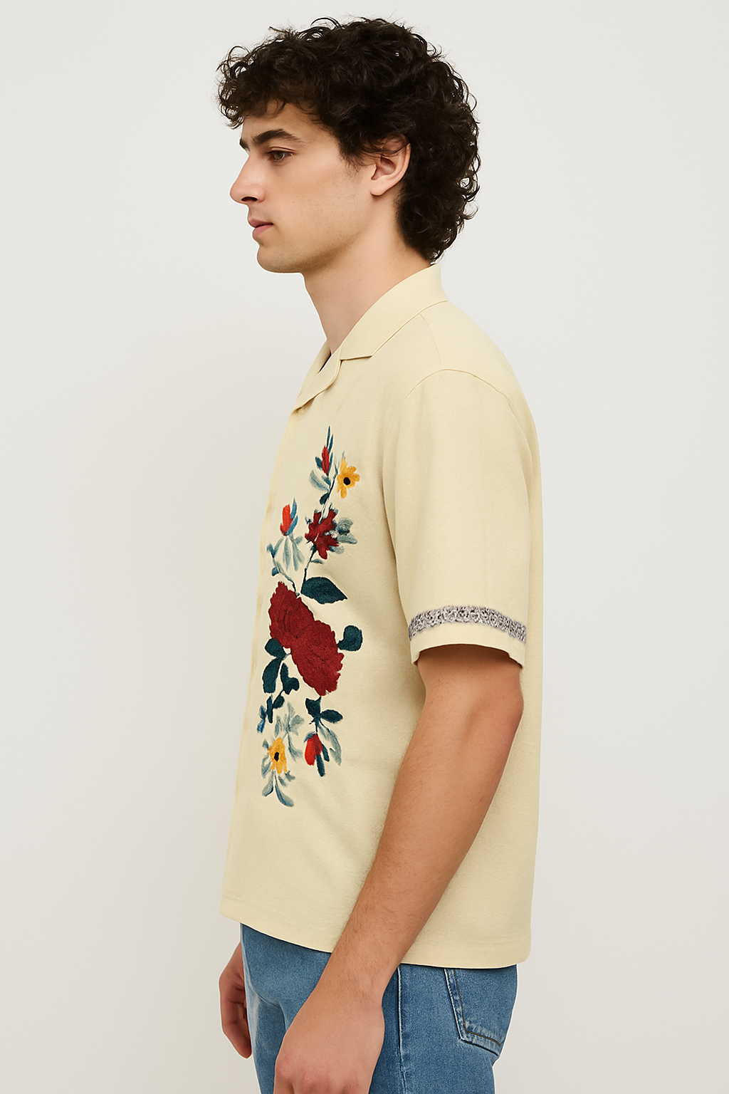 Victor – Sommerbluse Med Borduurbloemen