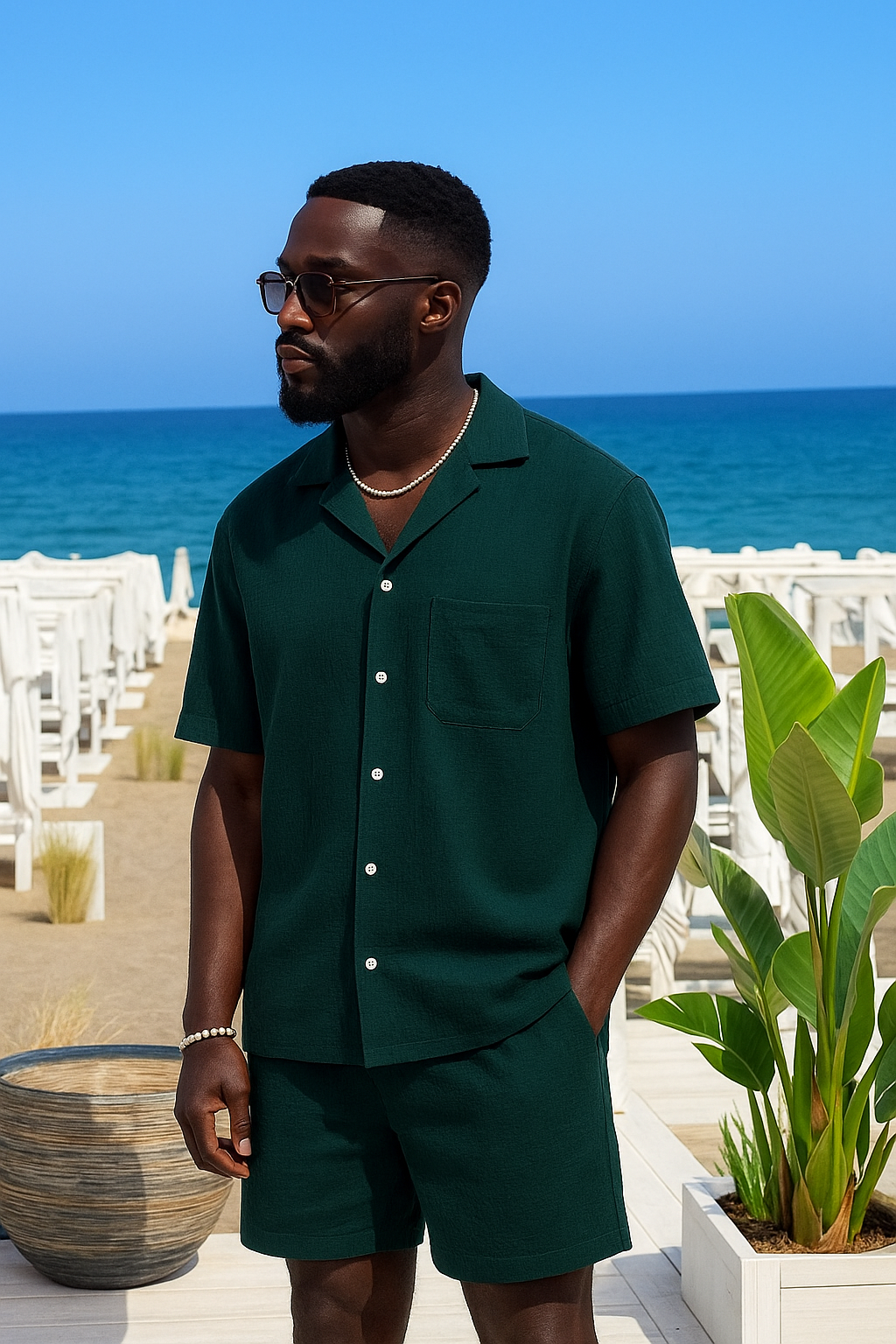 Sommerlig Flamé T-Shirt Grøn