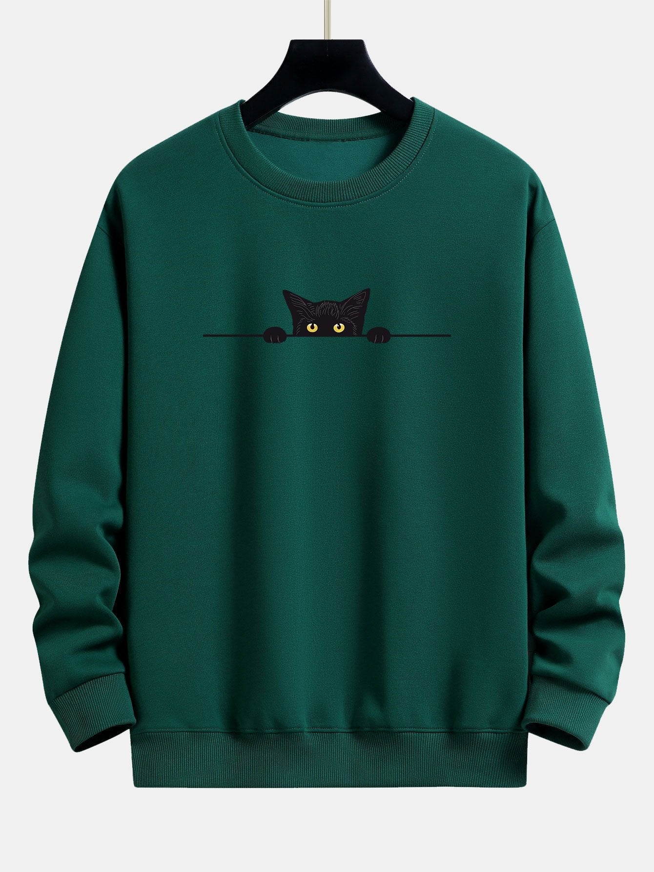 Sort Kat Sweatshirt Til Sommer Stylish