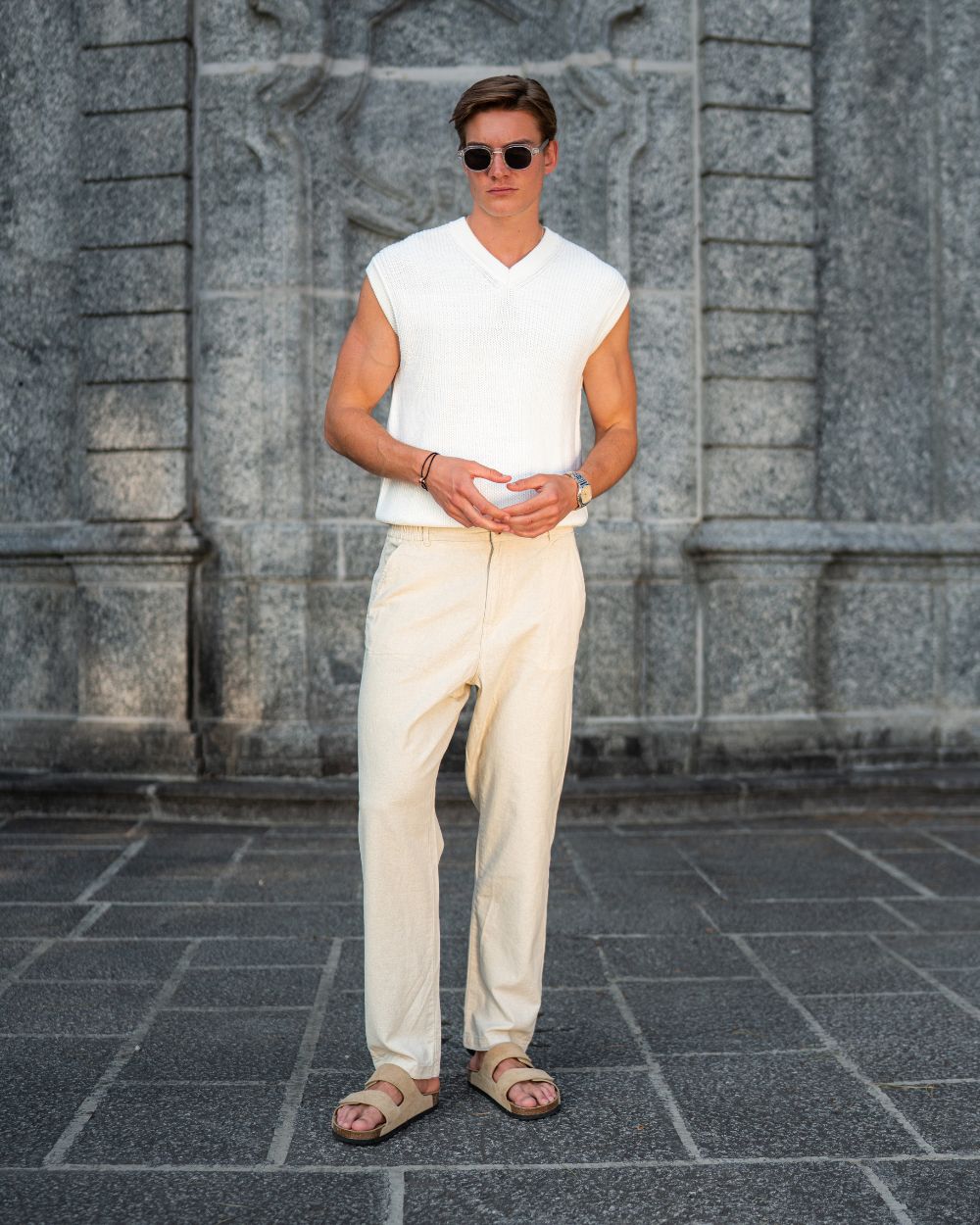 Frederik Beige Hørbukser Til Sommer