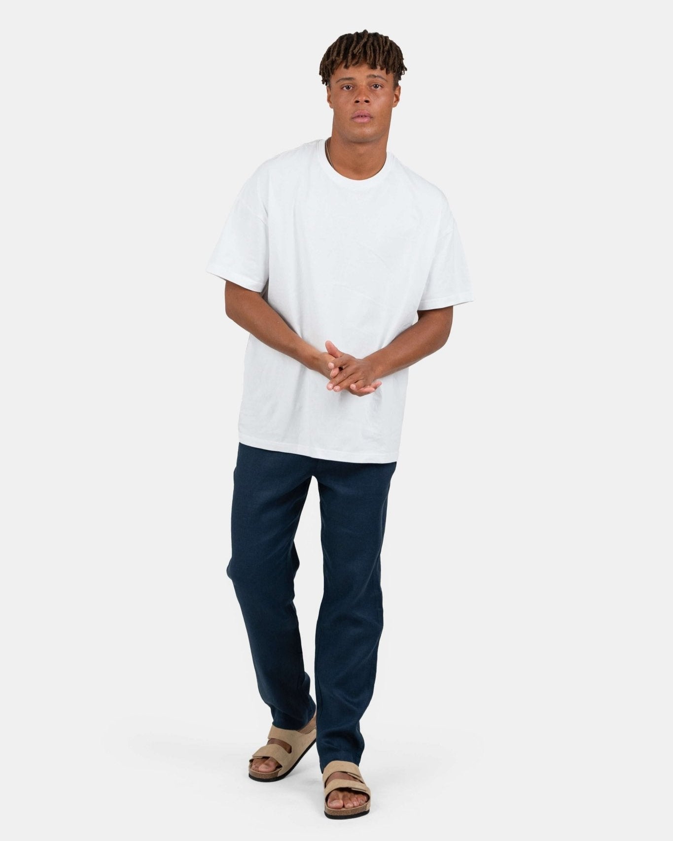 Johan Elegant Marineblå Sommerbukser
