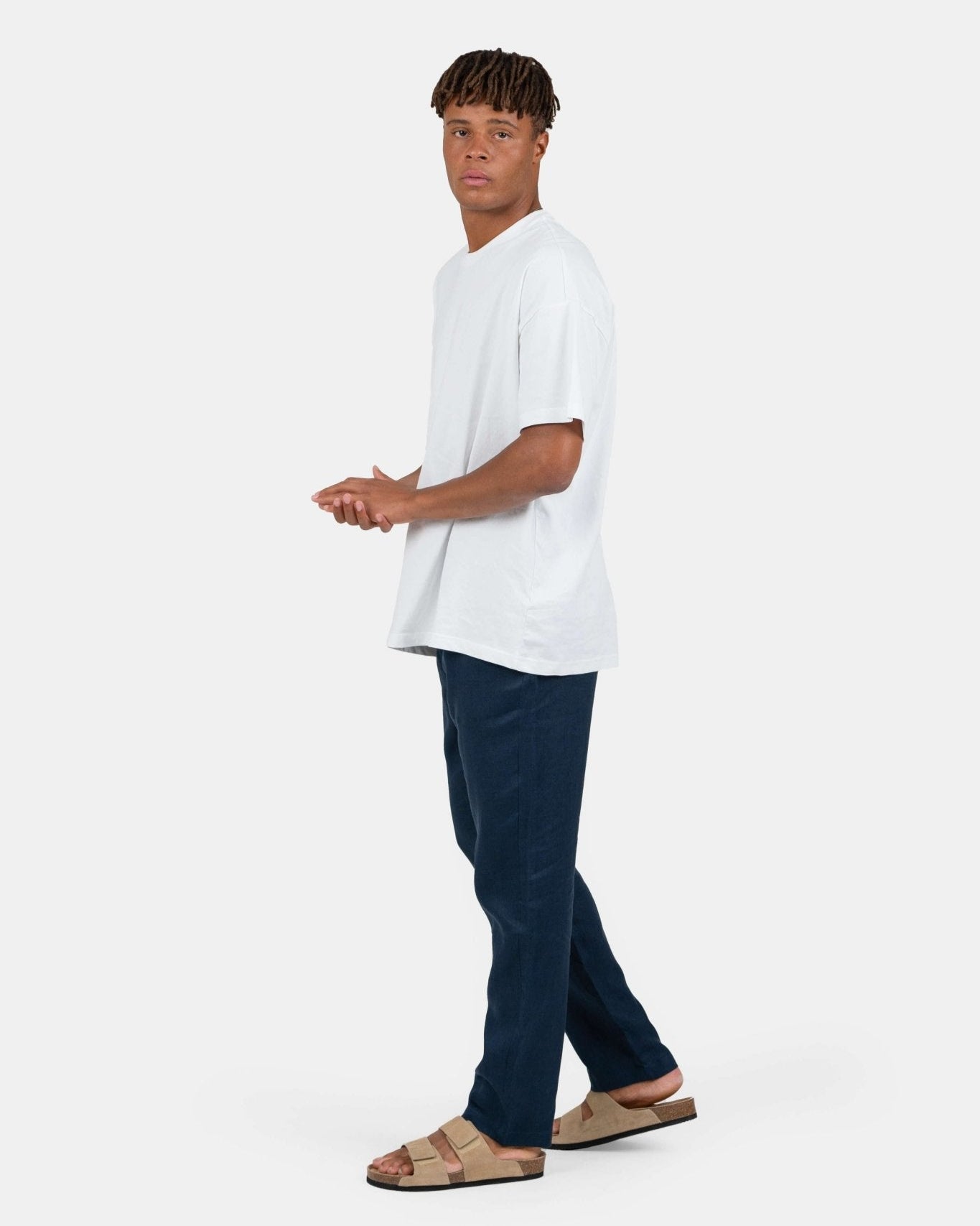 Johan Elegant Marineblå Sommerbukser