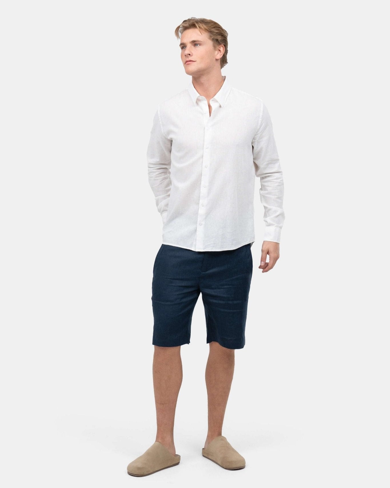 Nikolaj Komfortable Hør Shorts